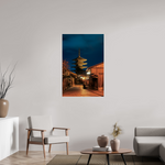 30 x 45″, Photo Print Under Acrylic Glass (0.16") Moonlit Pagoda