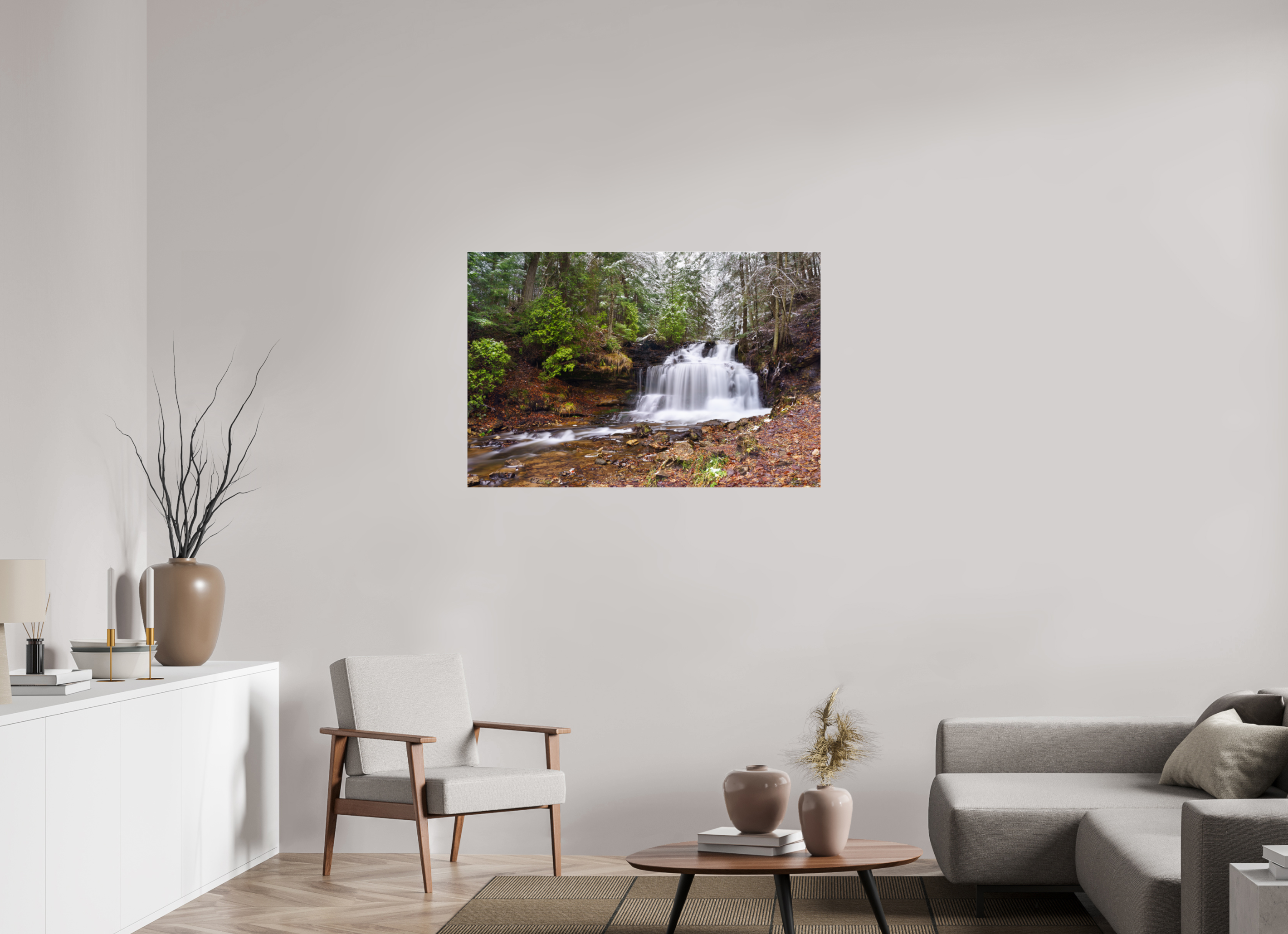 45 x 30″, Photo Print Under Acrylic Glass (0.16") Wintry Waters